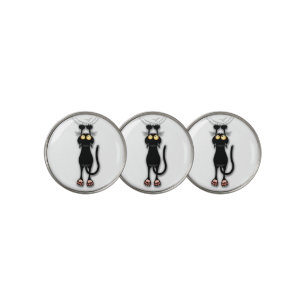 Cat funny Character Scratching Fabric Golf Ball Marker