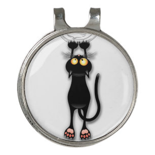 Cat funny Character Scratching Fabric Golf Hat Clip