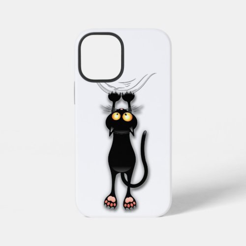 Cat funny Character Scratching Fabric iPhone 12 Mini Case