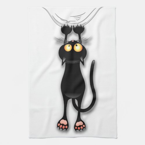 Cat funny Character Scratching Fabric Kitchen Towel