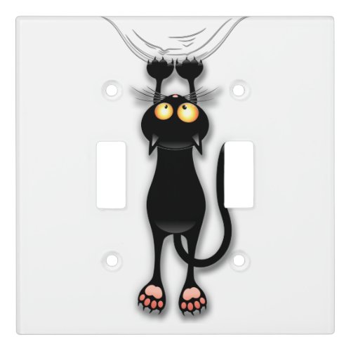 Cat funny Character Scratching Fabric Light Switch Cover