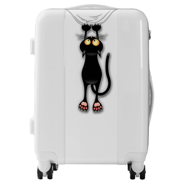 Cat funny Character Scratching Fabric Luggage (Front)