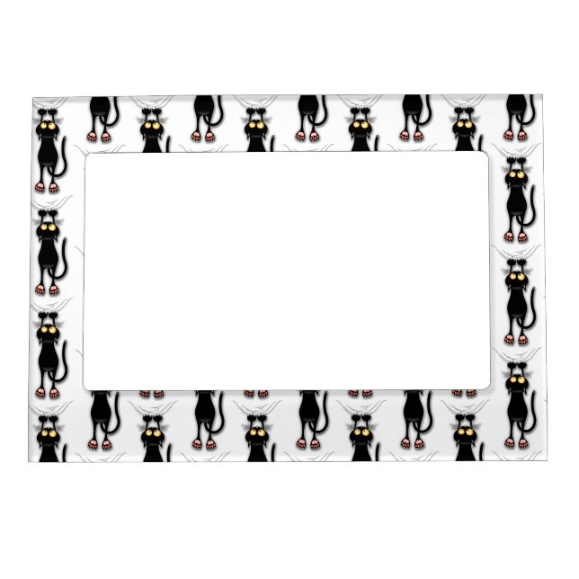 Cat funny Character Scratching Fabric Magnetic Frame (Front)