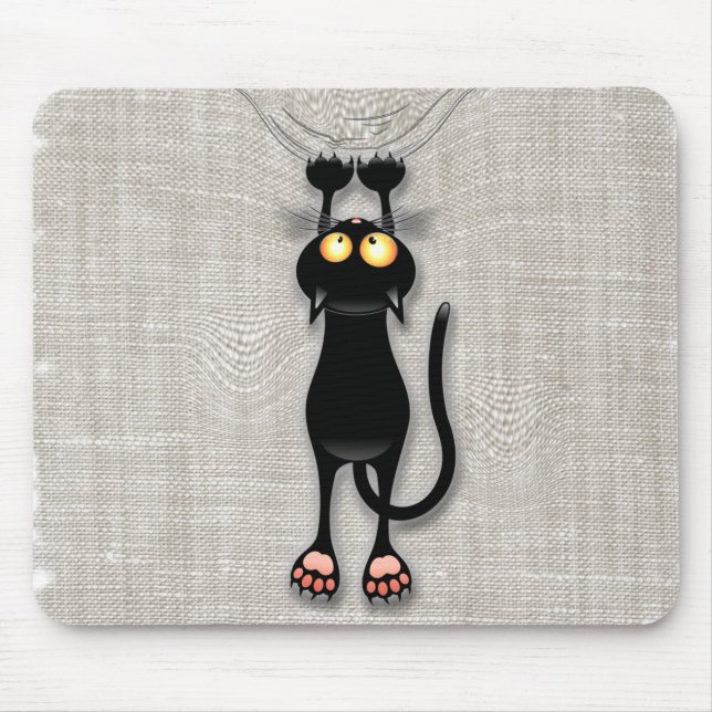Cat funny Character Scratching Fabric Mouse pad (Front)