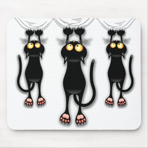 Cat funny Character Scratching Fabric Mouse Pad