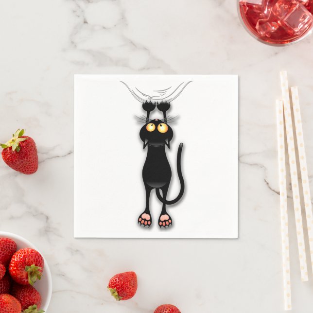 Cat funny Character Scratching Fabric Napkins (Insitu)