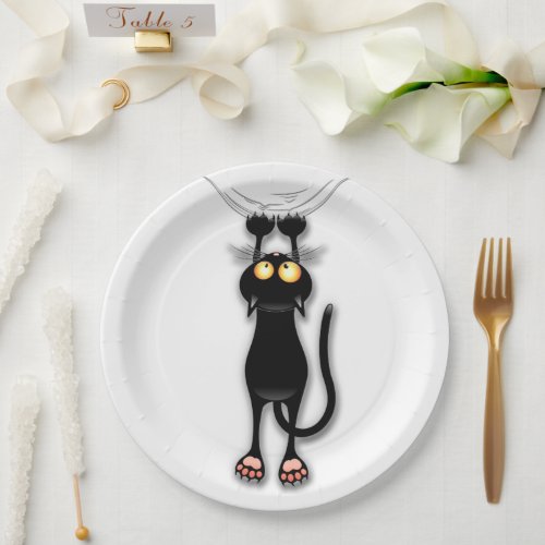 Cat funny Character Scratching Fabric Paper Plates