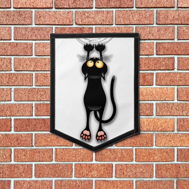 Cat funny Character Scratching Fabric Pennant (Insitu 1)