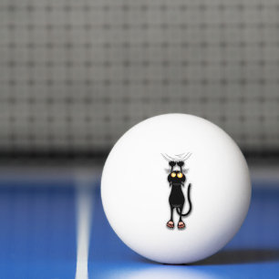Cat funny Character Scratching Fabric Ping Pong Ball