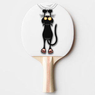 Cat funny Character Scratching Fabric Ping Pong Paddle
