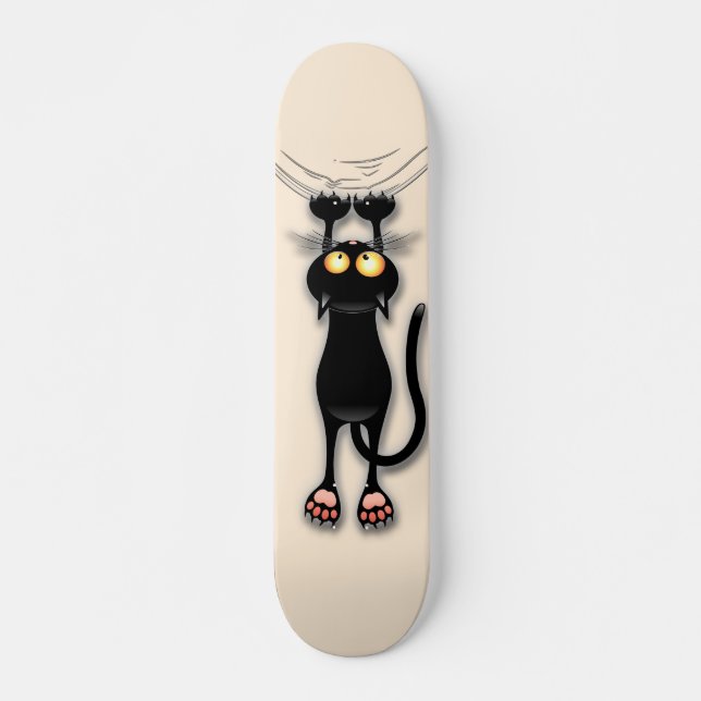 Cat funny Character Scratching Fabric Skateboard (Front)