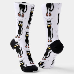 Cat funny Character Scratching Fabric Socks