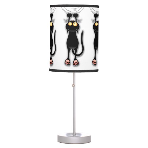 Cat funny Character Scratching Fabric Table Lamp
