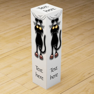 Cat funny Character Scratching Fabric Wine Box