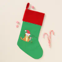 Funny Christmas Cartoon Cooking Spices Large Christmas Stocking, Zazzle