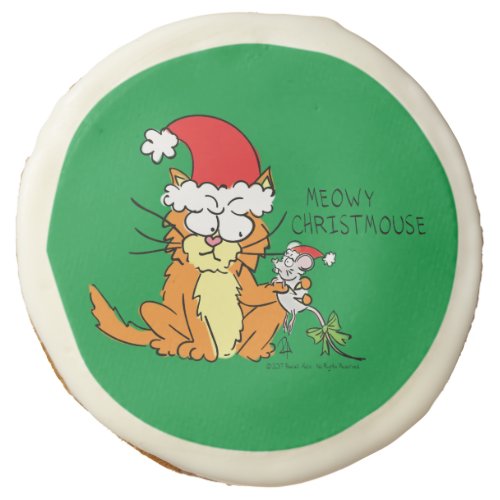 Cat Funny Christmas Cartoon Cute Mouse Sugar Cookie