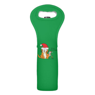 Cat Funny Christmas Cartoon Cute Mouse Wine Bag