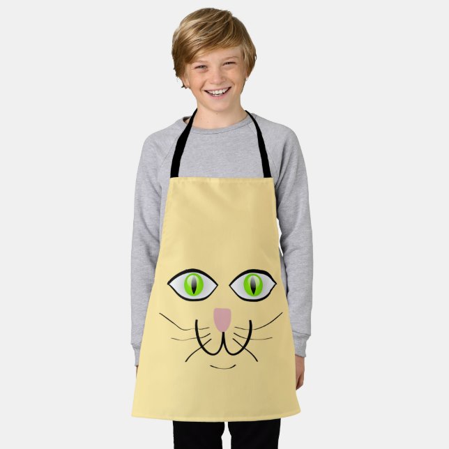 Cat Funny Face Cartoon-29034 Apron (Worn)