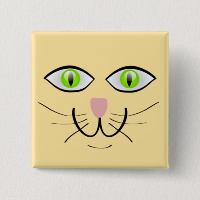 Cat Funny Face Cartoon-29034 Button (Front)