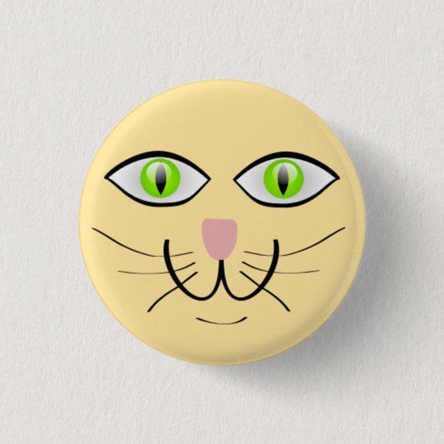 Cat Funny Face Cartoon-29034 Button (Front)