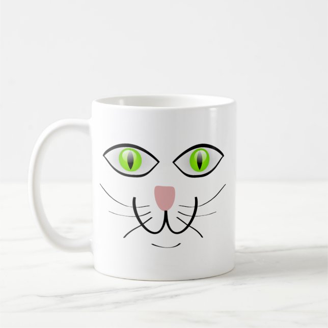 Cat Funny Face Cartoon-29034 Coffee Mug (Left)