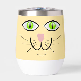 Cat Funny Face Cartoon-29034 Thermal Wine Tumbler