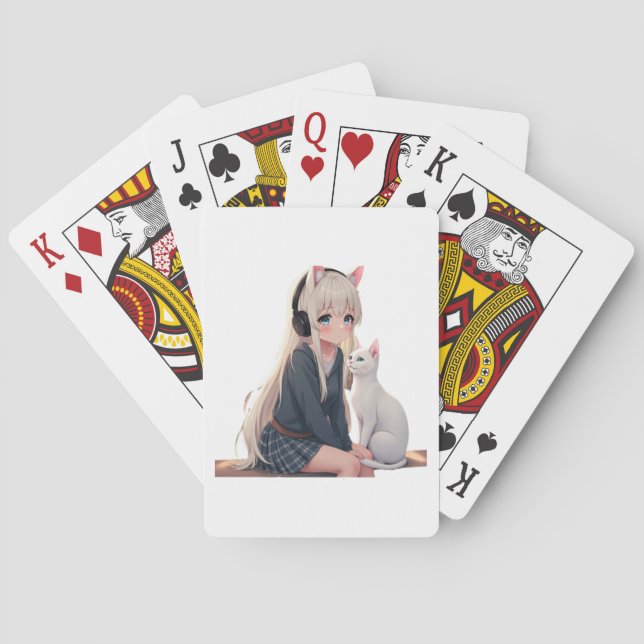 Cat funny  poker cards (Back)