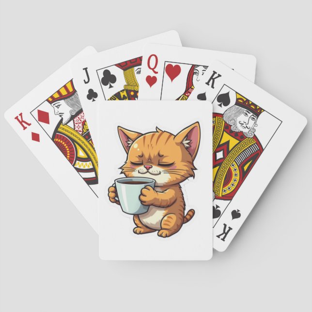 Cat funny  poker cards (Back)