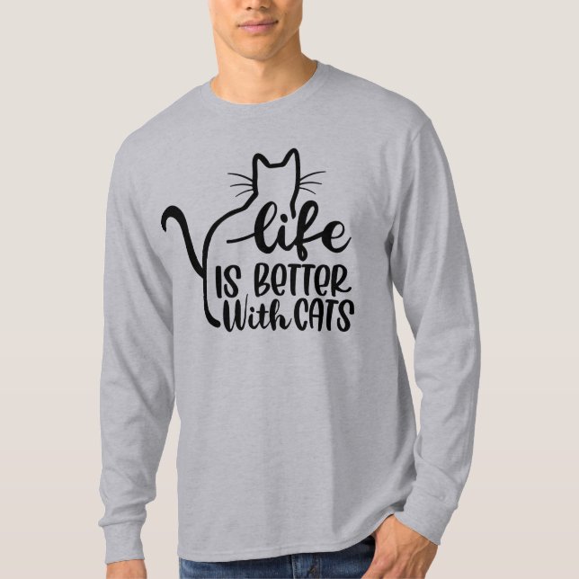 Cat Funny Quotes T-Shirt (Front)
