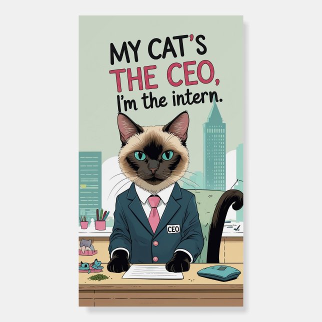 Cat Funny Saying Qoutes for Siamese Cat Lovers Foam Board (Front)