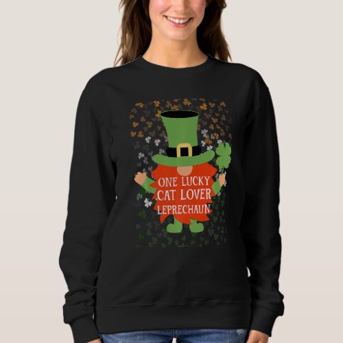Cat  Funny St Patrick S Day Lucky Gnome Family Mat Sweatshirt