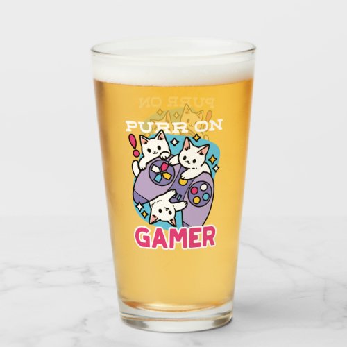  Cat Gamer Design _ Purr On Gamer Joystick Art Glass