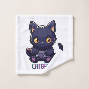 Cat Gamer Wash Cloth