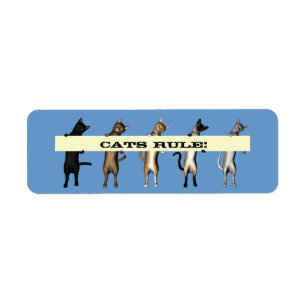 Cat Gang With Banner Label