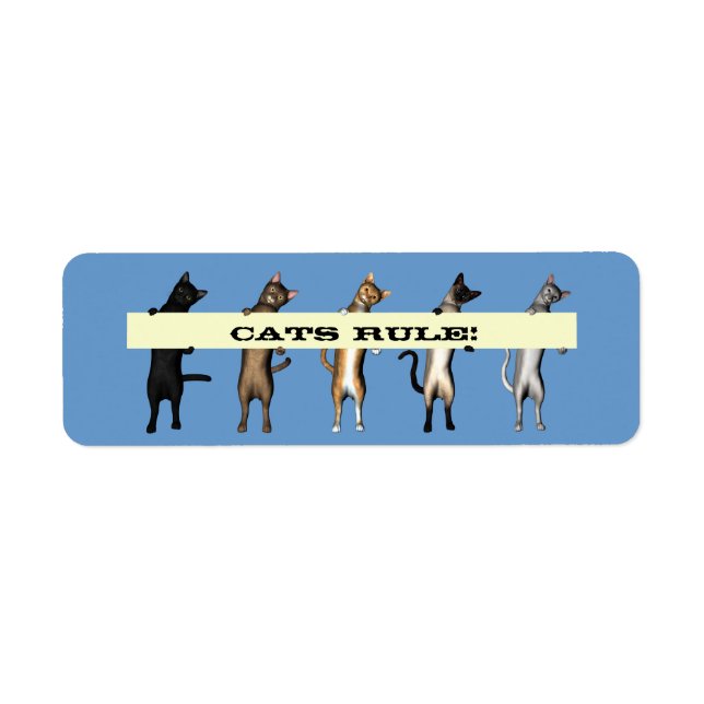 Cat Gang With Banner Label (Front)