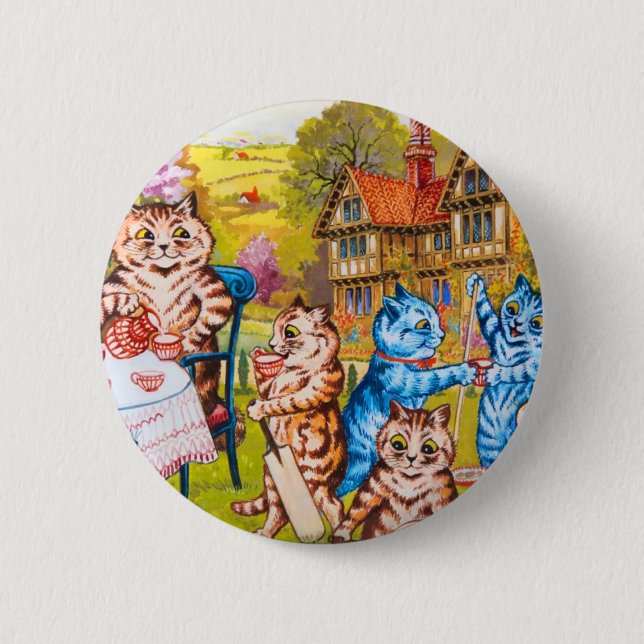 Cat Garden Party Button (Front)
