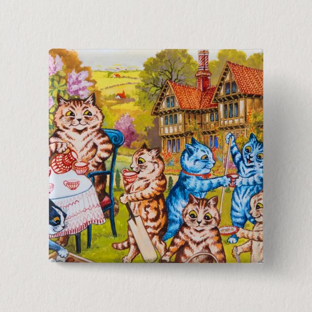 Cat Garden Party Button (Front)