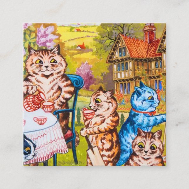 Cat Garden Party Enclosure Card (Front)
