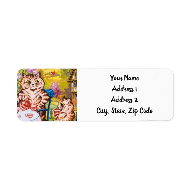 Cat Garden Party Label (Front)