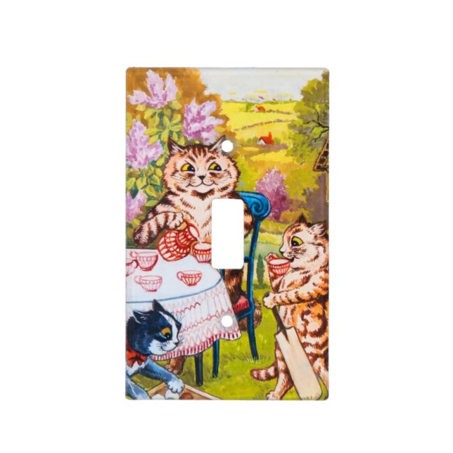 Cat Garden Party Light Switch Cover (Front)