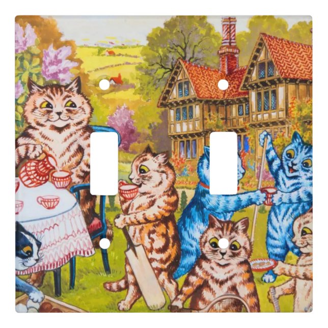 Cat Garden Party Light Switch Cover (Front)
