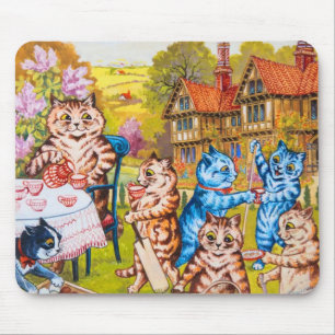 Cat Garden Party Mouse Pad