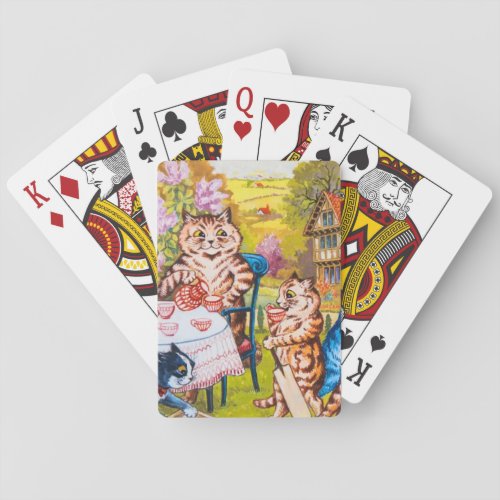 Cat Garden Party Poker Cards