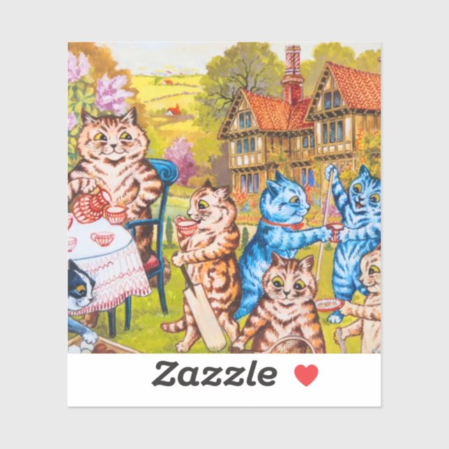 Cat Garden Party Sticker (Sheet)