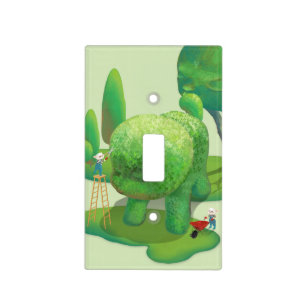 Cat Gardeners and Green Animal Bush Light Switch Cover