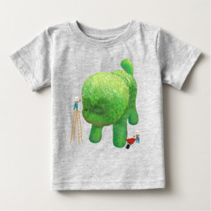 Cat Gardeners Green Topiary Animal Surreal Baby T-Shirt