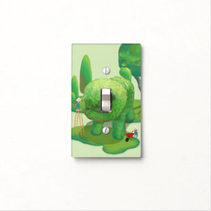 Cat Gardeners Green Topiary Animal Surreal Light Switch Cover