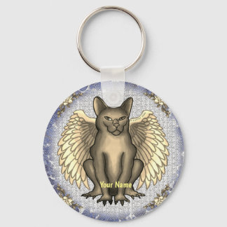 Cat gargoyle Keychain 