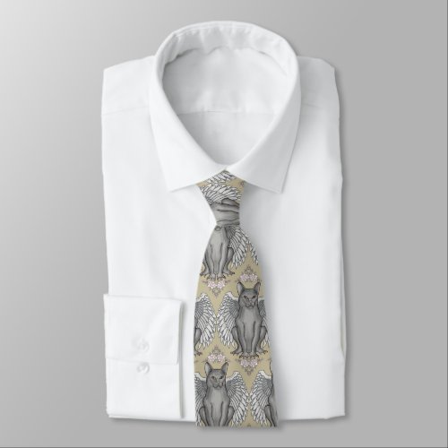 Cat Gargoyle Neck Tie