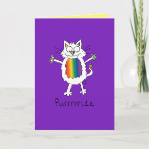 Cat Gay Pride LGBTQ Card